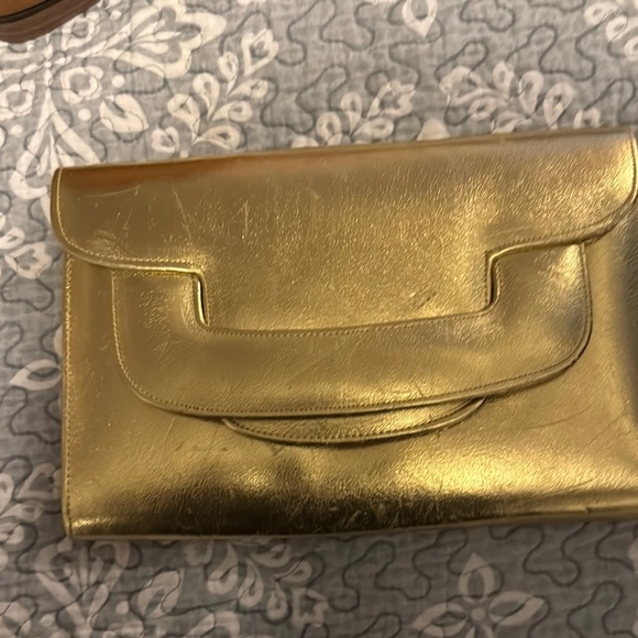 Handbags - Gold Clutch Bag
